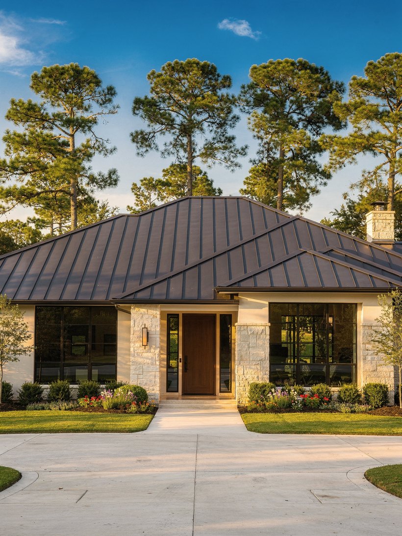 Metal roofing panels and profiles installed in Pasadena, TX